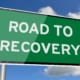 Road to recovery signpost
