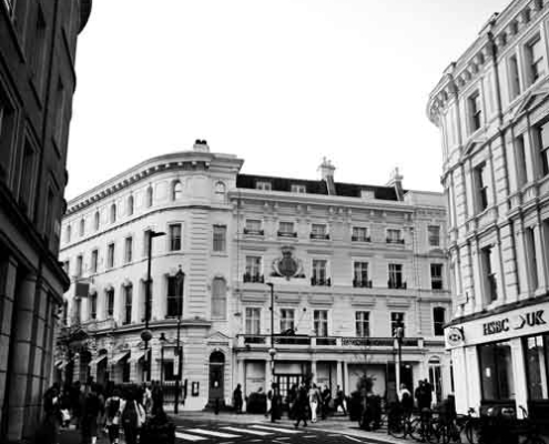 view of Regent street buildings in Central London